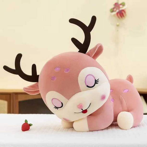 plush joy Cute Deer Soft Stuffed Plush Animal Toy for Kids and Gift Toys - 30 cm