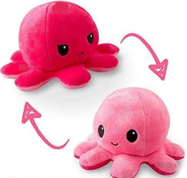 Vikausha Enterprises Reversible Octopus Soft Stuffed Toys for Girls Boys Baby Kids  - 33 cm