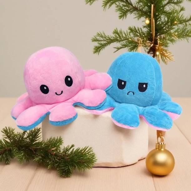 Monter Premium Quality Super Soft Reversible Mini Octopus multi color - 8 inch