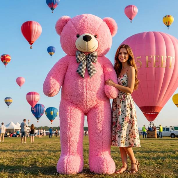 Satyam soft toys Luxury 5 Feet Pink Teddy Bear Giant Hugging Soft Toy  - 60 inch