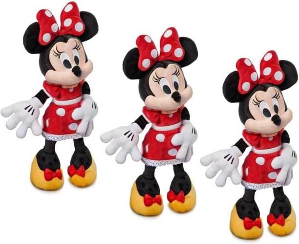 Tiny Miny Official Minnie Mouse Red Dress Medium Soft Toy for Kids  - 40 mm