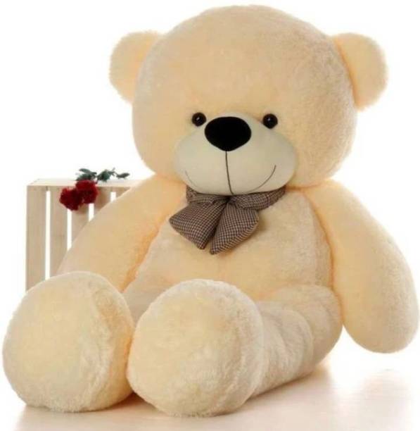 huge laugh cuddles big jumbo 5 feet teddy bear (cream)  - 145 cm