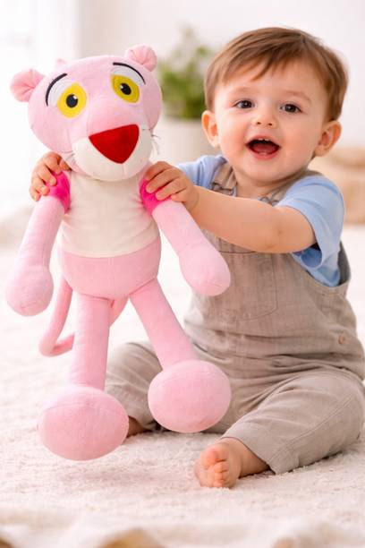 AmShTrendz Soft pink panther stuffed toy for hugging and playing for kids  - 10 mm