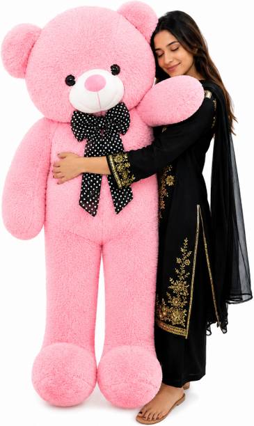Polyhug 3 Feet Pink Teddy Bear Big Size Soft Toy | Romantic Birthday Gift For Girls - 91 cm