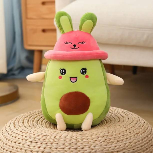 PLUSHJOY Cute Avocado Soft Stuffed Plush Animal Toy for Kids and Birthday Gift Toys  - 24 cm