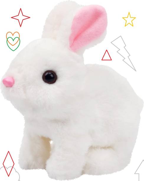 Bitline Hopping Rabbit Interactive Electronic Bunny Toy Sounds Wiggle Ears Twitch Nose - 7 cm