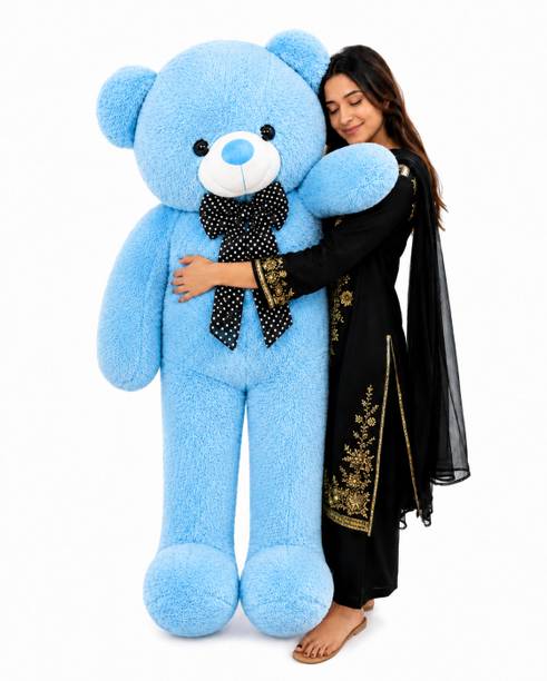 Polyhug 3 Feet Sky Blue Teddy Bear Big Size Soft Toy | Romantic Birthday Gift For Girls  - 91 cm