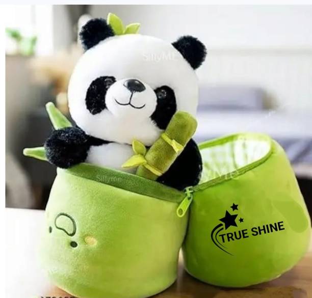 NK CREATIONS reversible panda with bamboo  - 30 cm