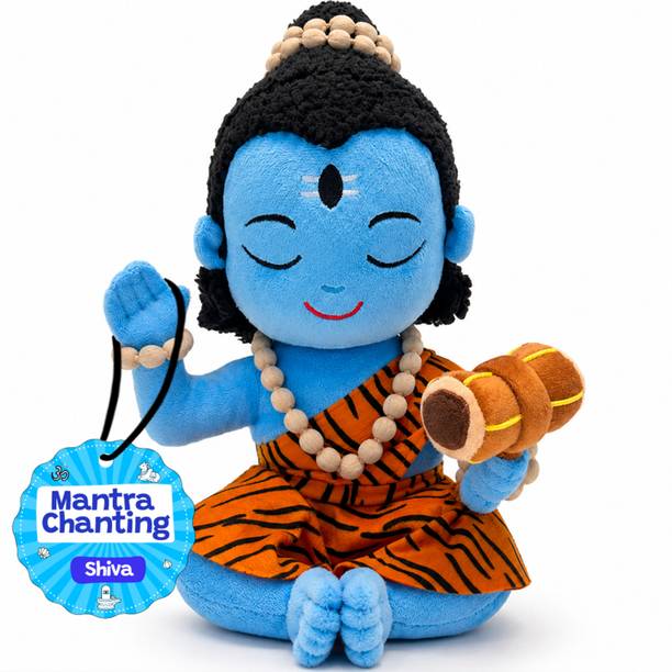 WonderBuddy Divine Mantra Chanting Shiva Soft Toy  - 28 cm