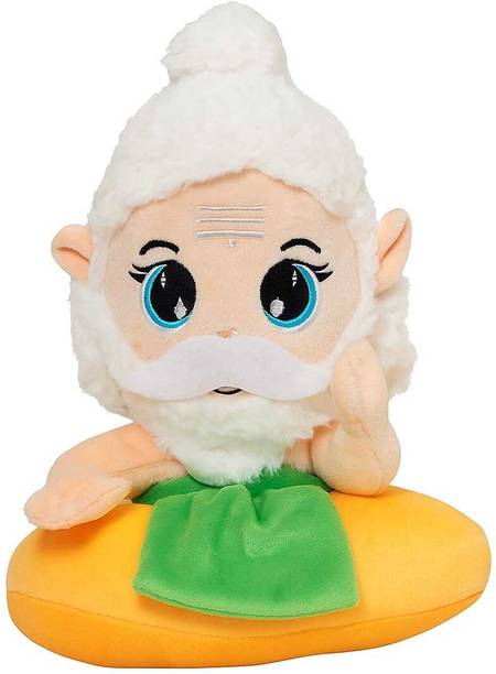 Tinyhugs "Divine Brahma Ji Plush Toy – 27 CM | Soft Spiritual Toy for Kids & Home Décor"  - 27 cm