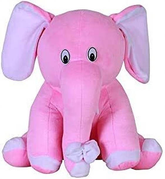 FOOFII Elephant Soft Toy,Baby Elephant Pink for Kids,Pink Elephant,Elephant for Kids  - 25 cm