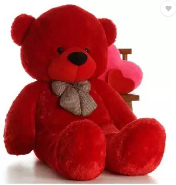 JST SOFT TOYS 3 Feet Teddy Bear Red Color 90 - cm  - 90 cm
