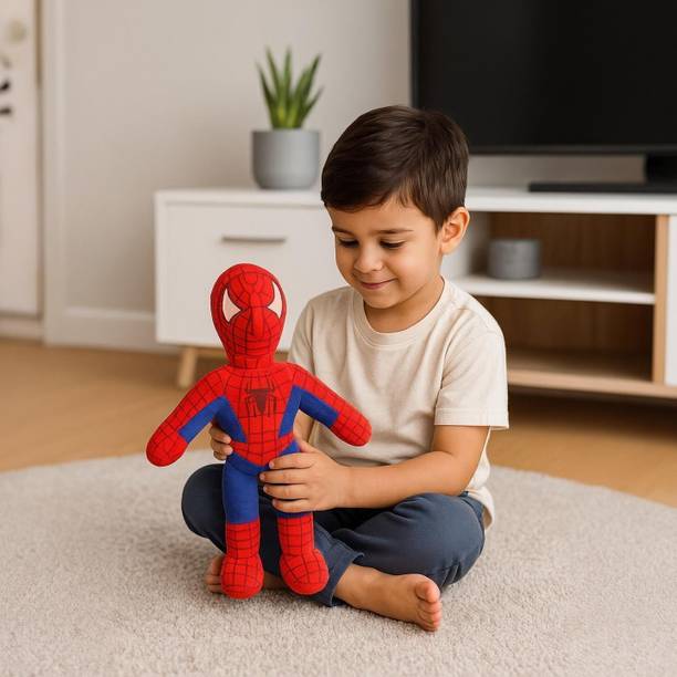 FUN KIDS Superhero Stuffed Plush Doll,Spiderman Soft Toy,  - 10 cm
