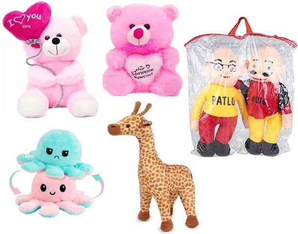 MPR ENTERPRISES Playing Octopus,Ballon,Giraffe,Motu Patlu & Mono Kids boys, girls teddy bear  - 30 cm
