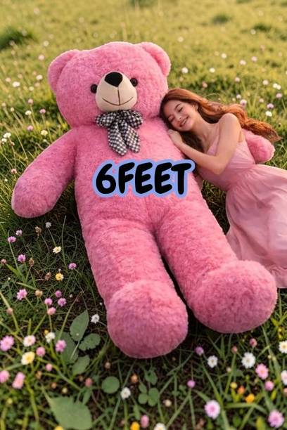 Krishna Creation Long Soft Lovable huggable Cute Giant Life Size Teddy Bear washable Child Safe  - 72 inch