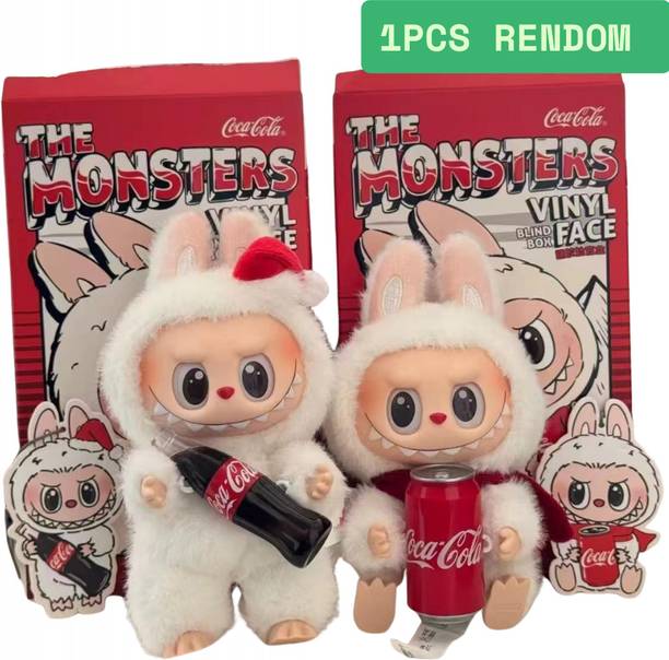 BITWEAVE Cute Labubu Bunny Toy | Coca-Cola Mystery Vinyl Blind Box Figure  - 17 cm