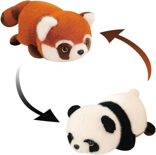 YOKO TOYS soft toys 2 in 1 panda & squral  - 20 cm