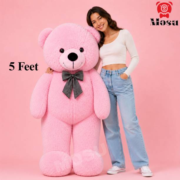 MOSU Big Plush Pink Teddy Bear 5 Ft Luxury Soft Toy for Couples and Valentine  - 150 cm