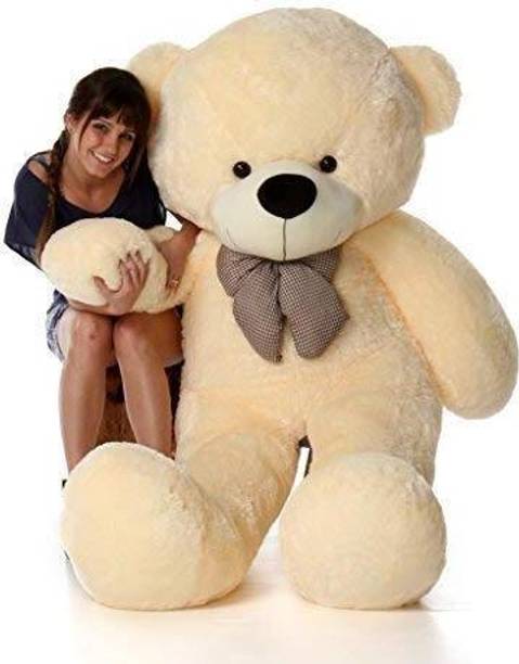 Ksar 5 Feet Cream Soft Teddy Bear Lovable Cute Big Size Birthday Gift for Girls Wife  - 152 cm