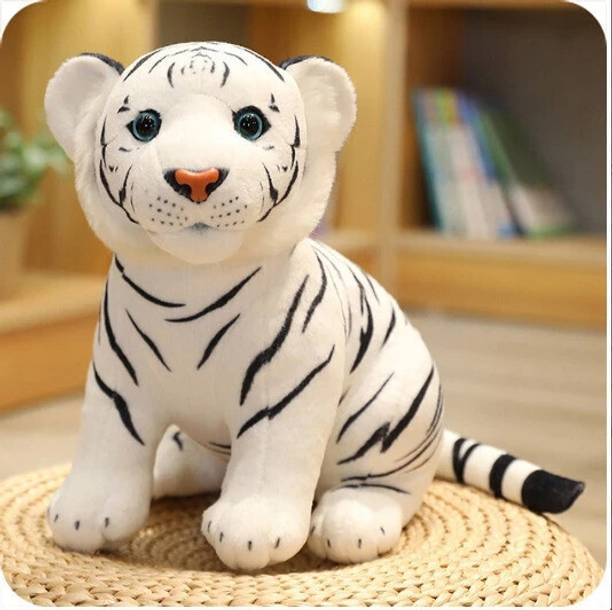 SHREEJI GIFT White Tiger Stuffed Soft Toy for Kids  - 23 cm