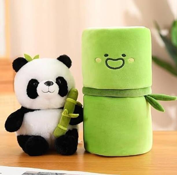 abhishek trading company Soft Stuffed Animal Toy (Bamboo Panda)  - 30 cm