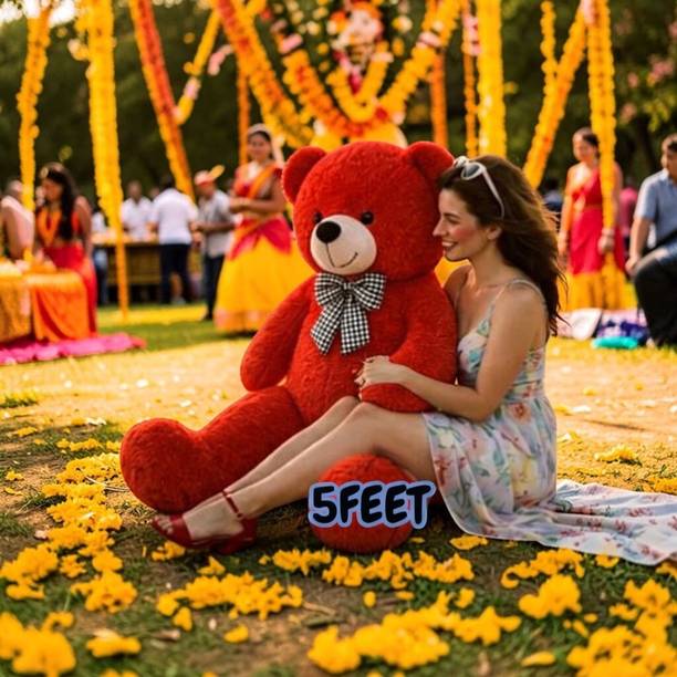 Krishna Creation 5 Feet Red teddy bear for Birthday gift valentines gift  - 60 inch