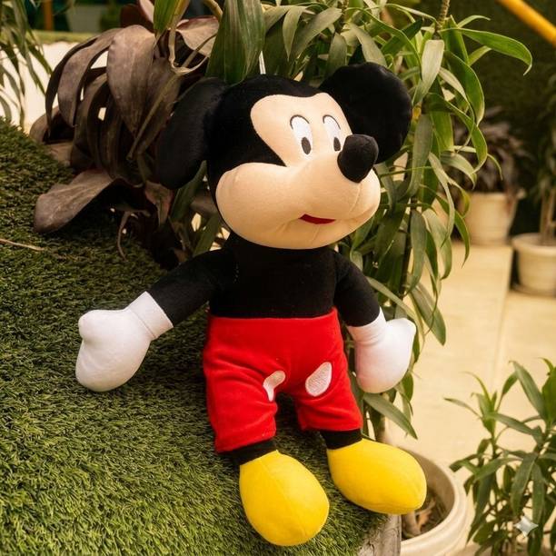 crazy about toys Mickey Mouse Soft Toy Small Plush Mickey Mouse Stuffed Animal for Kids  - 45 cm