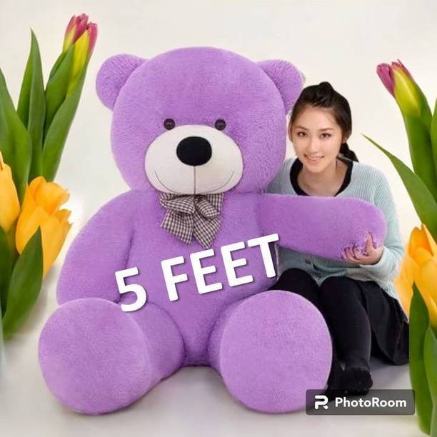 JINGA BELA Giant 5-Foot Purple Teddy Bear - Fluffy Friend for Kids and Adults  - 60 inch