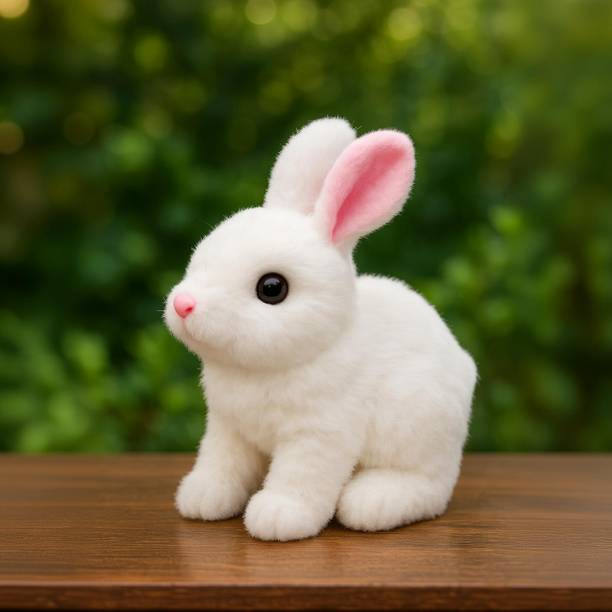 Bitline Bunny Toy with Sounds Jumping Rabbit Wiggling Ears Twitching Mouth and Nose  - 7 cm