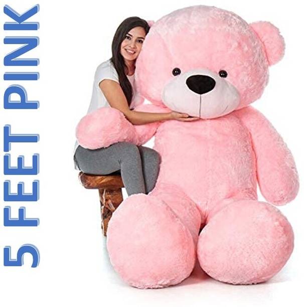 Krishna Creation 5 Feet Pink Skin Friendly Ultra Soft Giant Stuffed Teddy Bear  - 60 inch