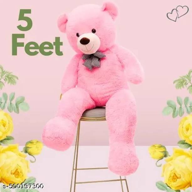 HOUSE OF COMMON Giant 5 Feet PINK Teddy Bear - Ultra Soft, Cuddly Plush Toy for Kids & Gifting  - 60 inch