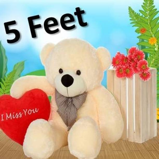 Krishna Creation 5 Ft Red Soft Teddy Bear | Big Sized Very Cute, And Lovable & Huggable Teddy  - 150 cm