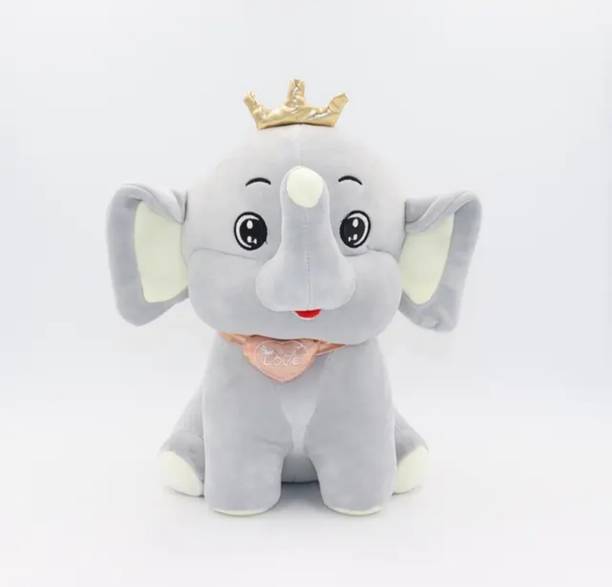 Divyanshi Enterprises Super Soft Toy Elephant Stuffed Soft Plush Animal Toy for Kids  - 35 cm