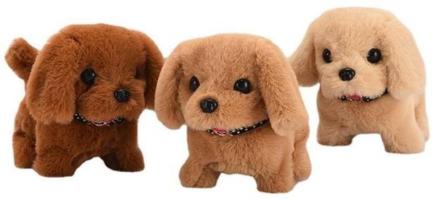 Wengonvila Walking Dog Toy with Sound and Movement – Battery Operated Plush Puppy - 13.8 cm