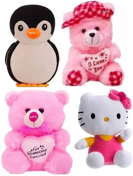 Anidhi Playing Black penguin,Mono,CapTeddy& HelloKitty Kids boys, girls cute teddy bear  - 26 cm