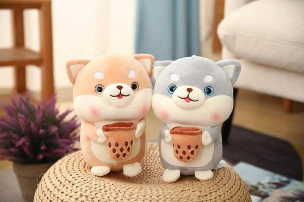 tinytotem Soft Coffee Bear Plush Toy - Huggable Stuffed Animal Gift for Kids/Toddlers  - 30 cm