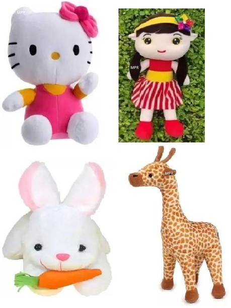 Nuiso Playing RedSofia,HelloKitty,Giraffe & Rabbit Kids boys, girls cute teddy bear  - 26 cm