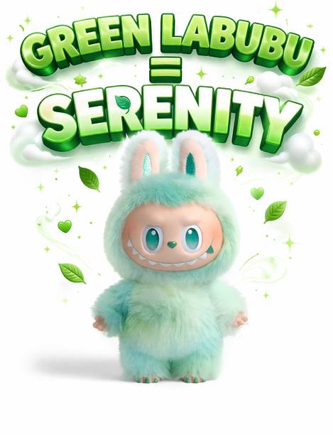 Have Fun GREEN Labubu Doll | Big Into Energy Serenity Edition | Trending Gift for Kids - 17 cm