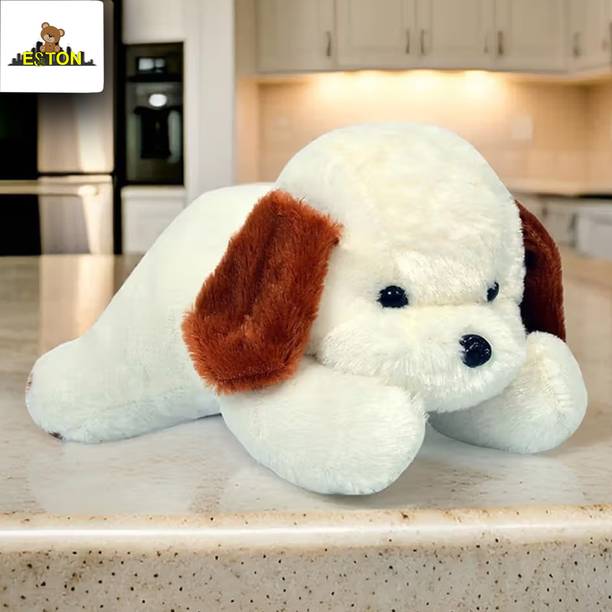 OZEE Cute White Dog Soft and Stuffed Toys for Birthday Gift for Girls/Wife/Husband  - 26.5 cm