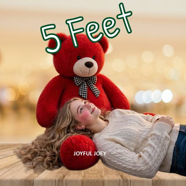 JOYFUL JOEY Big Soft Red Teddy Bear 5 Ft Plush Toy for Birthday Celebration Gift  - 60 inch