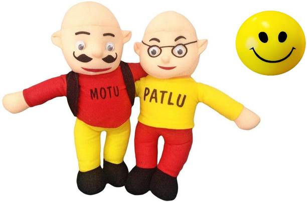 Khatu shyam Stuffed Soft Toy Gift MotuPatlu for kids With Smiley Ball  - 30 cm