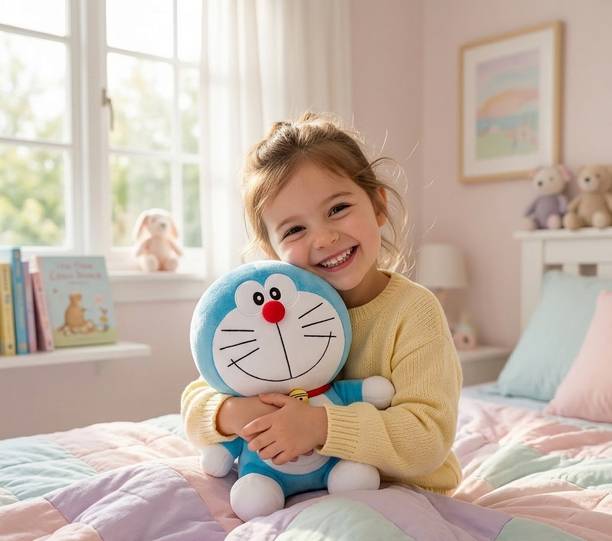 Plushiva Doraemon Soft Toy Cute Cartoon Plush Doll Kids Gift Cuddly Teddy 25cm  - 25 cm