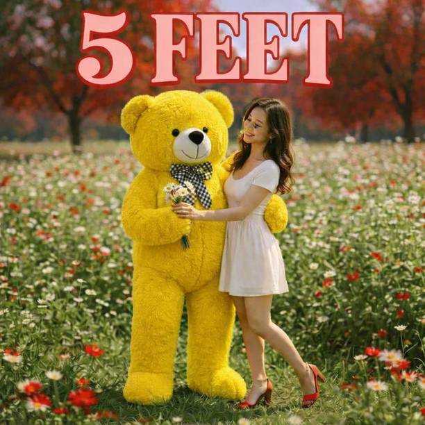 Krishna Creation yellow bright 5 ft teddy bear for  - 60 inch