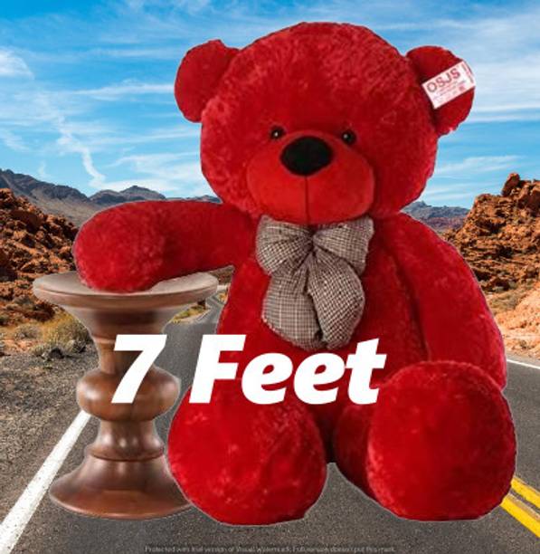 Krishna Creation 7ft Giant RED Teddy Bear – Adorable Plush Toy for Room Decor and Cuddling  - 84 inch