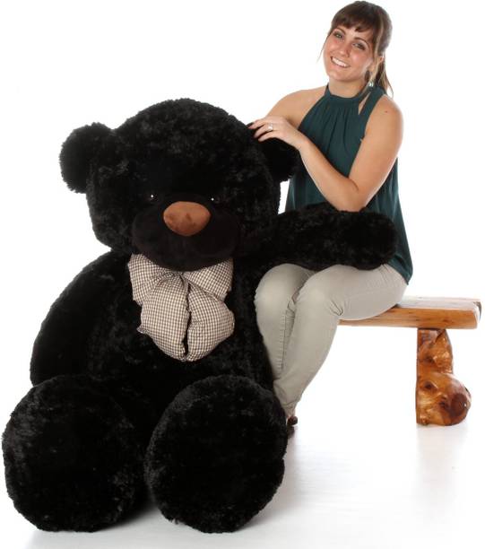 KidsBerry Soft 180 centimeter Long Huge Black Teddy Bear Best With stuffing  - 180 cm