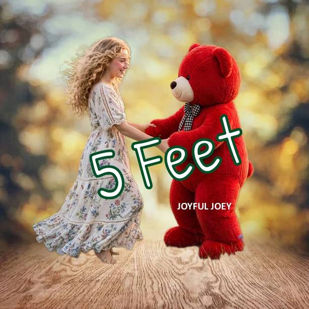 JOYFUL JOEY Cute Giant Red Teddy Bear Plush Toy 5 Feet for Home Decor and Comfort  - 60 inch