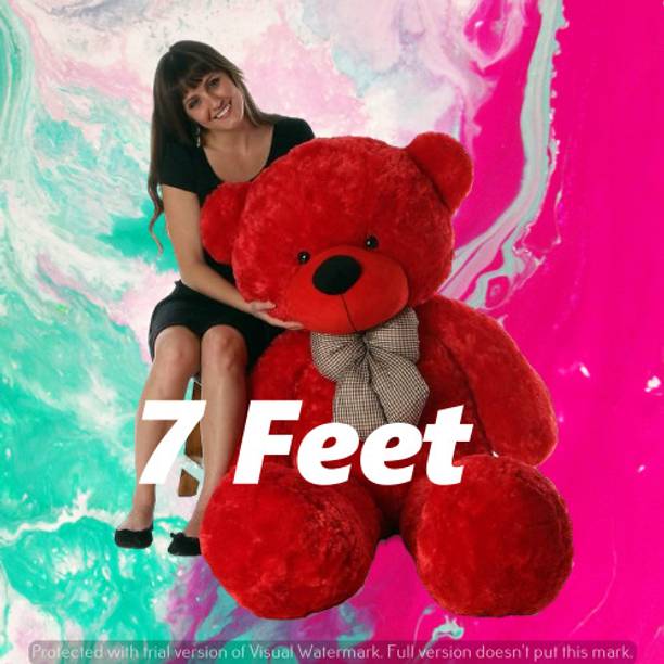 HOUSE OF COMMON 7ft Giant RED Teddy Bear – Adorable Plush Toy for Room Decor and Cuddling  - 84 inch