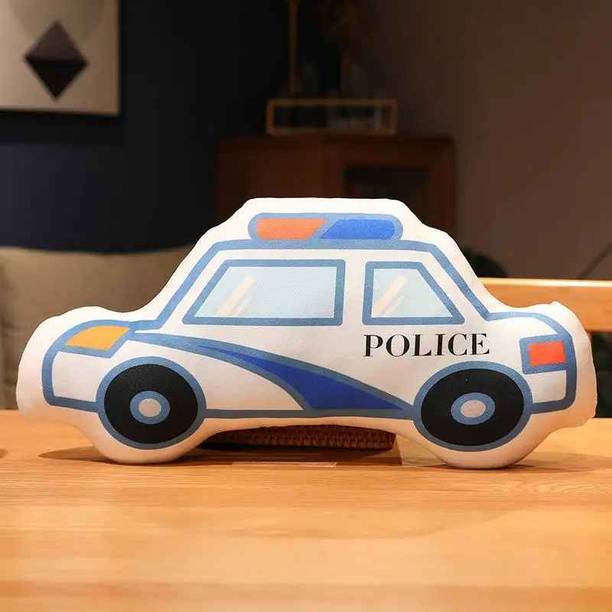 Baby of Mine Police vehicle Plush Pillow Toy – Soft Cushion for Babies, Toddlers & Children - 34.29 cm