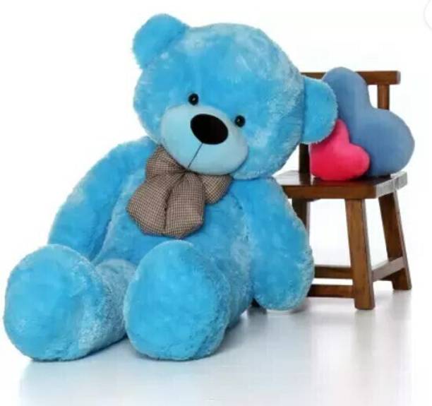 JST SOFT TOYS Lovable, Huggable, Soft And Smooth Teddy Bear 3 Feet Blue ( 90.3-cm )  - 89 cm