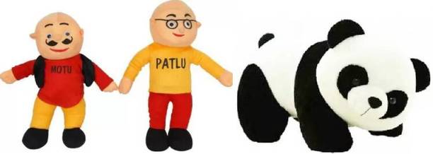 FUN2PLAY Best Quality Stuffed Soft Motu-Patlu and Panda toys for Kids  - 30 cm